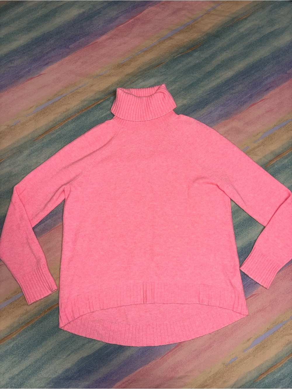 J. Crew supersoft Yarn wool/alpaca blend turtleneck pink size S